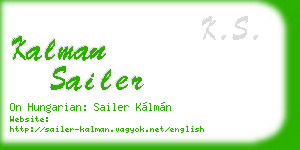 kalman sailer business card